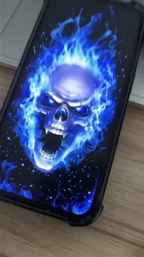 blue fire skull #4kwallpaper #wallpaperengine #wallpaper #iphonewallpaper #livewallpaper