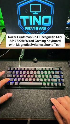 Razer Huntsman V3 HE Magnetic Mini 65% 8KHz Wired Gaming Keyboard with Magnetic Switches Sound Test