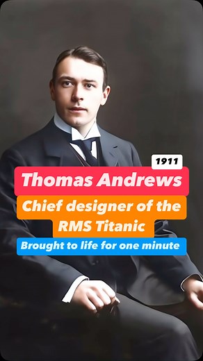 Bringing History To Life | 🛠️⚓ The man who built dreams… and went down with them. This is Thomas Andrews, the chief designer of the RMS Titanic — brought back to life... | Instagram