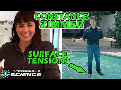 Constance Zimmer Defies Gravity With The Science of Surface Tension! | Impossible Science At Home