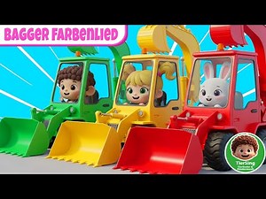 Bagger Farbenlied 🚜 | Kinderlied über Gelb, Rot, Grün & Blau 🎵 TierSing – Kinderlieder & Lernlieder