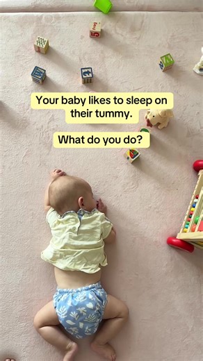 I’m sure the first thing you heard about baby sleep is that babies must sleep on their back. And that part is absolutely true. Placing babies on their back to sleep is one of the most important protective factors for reducing the risk of SIDS ✨ But what happens when they start rolling, gaining strength and choose to sleep on their tummy themselves? The reason tummy sleeping is not advised in early infancy is because of airway risk. In the prone position, babies are more likely to: • rebreathe ca