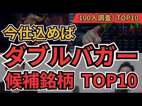 【2倍株】今仕込めば2026年にダブルバガーする候補株ランキングTOP10｜個人投資家100人が選んだ急騰期待銘柄