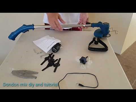 how to assemble & operate rechargeable grass cutter. Paano gamitin ang battery operated grass cutter