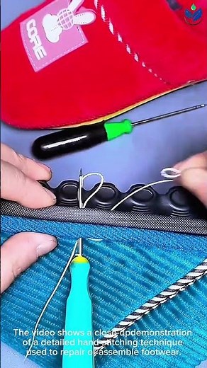 MASTER This Simple Shoe Repair Technique Using A Specialized Hook Needle Tool 👟✨