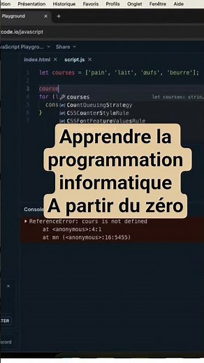 Apprendre la programmation informatique A partir du zéro #ia #programmation #algorithme