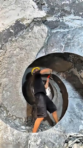 The Most Dangerous Job on a Concrete Truck! 😱 Entering This Drum Can Be Deadly #shorts