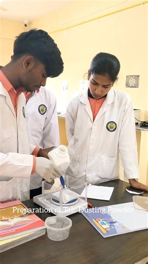 Preparation of Talc Dusting Powder #experiment #dpharma #bpharma #pharmcist #pharmaceutics #lab