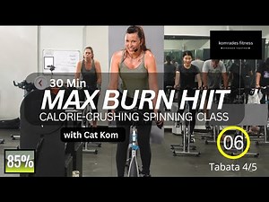 🔥 30 Min HIIT Tabata Spin: MAX BURN V | Epic Cycling Class for Fat Loss w/ Cat Kom