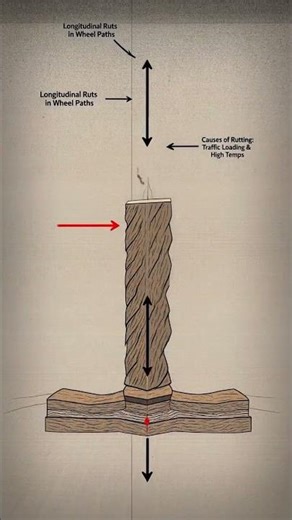 Rutting is asphalt concrete pavement