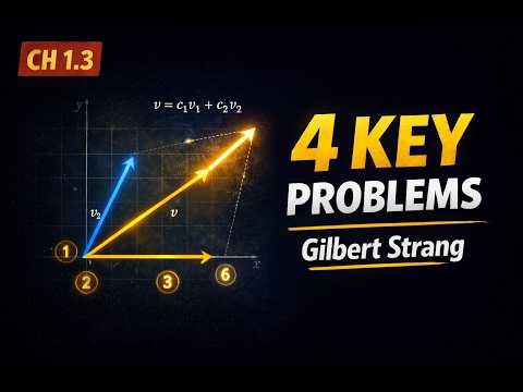 The 4 Best Problems to Understand Chapter 1, Section 3 (Gilbert Strang Linear Algebra)