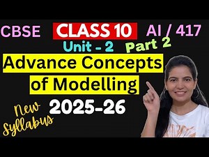 CBSE Class 10 AI | Unit 2 Advance Concepts of Modelling Part 2