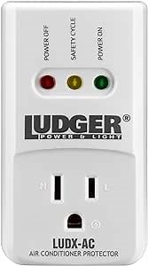 Ludger Power Surge Protector (LUDX-AC), ETL Certified, Reliable Protection, 4-Minute Safety Cycle, 3 Modes LED Indicator, 2/3 Prong Outlets, Fire-Resistant