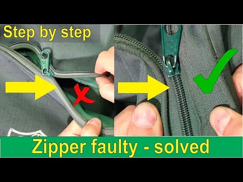 Teeth on zipper not closing - solved