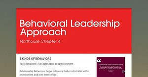 Behavioral Leadership Approach