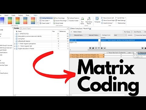 NVivo 12 tutorial - matrix coding queries