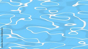 blue water background, 2D Anime Water Background, 2d cartoon background water animation in an anime style, abstract background animation, sea, swimming pool, water (4K, looping)