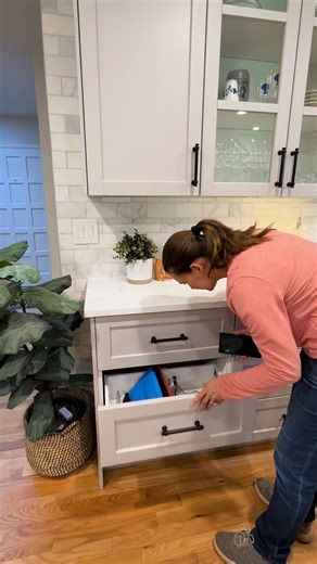 Another genius Ikea hack: a powered charging drawer. 🔌 Katharine included Docking Drawer in this kitchen to create a concealed yet safe charging cabinet, customized within her DIY Ikea setup. ⚡️ She found Docking Drawer to be the ideal solution for blending safety and convenience in a DIY kitchen project! #chargingdrawer #chargingstation #phonecharging | Docking Drawer
