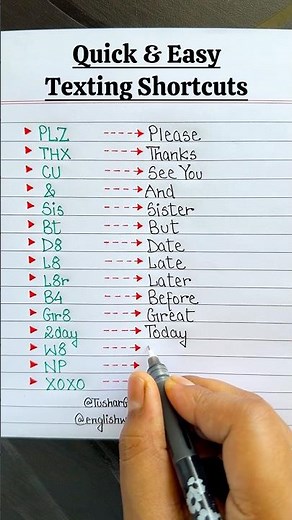 Quick & Easy Texting Shortcuts📲 #text #shortcut #shorts