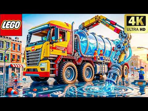 Building the Ultimate LEGO Flood Rescue Machine! | Lego Funny Experiment