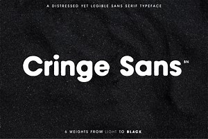 Cringe Sans - A Distressed Typeface, a Sans Serif Font by Bnick