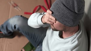 Heartbroken Lonely Man Sits On Floor Stock Footage Video (100% Royalty-free) 3412135151 | Shutterstock
