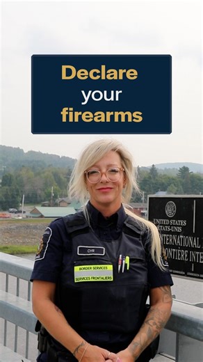 Visiting Canada? Declare your firearms. Canadian firearm laws are clear – you must declare any firearm to the CBSA. You must also have all necessary permits and ensure your firearm(s) is stored and transported appropriately. Failure to declare your firearms when you’re crossing the border may lead to seizure, arrest and criminal charges. The laws are the same for Canadian residents. Learn more at: https://www.cbsa-asfc.gc.ca/import/iefw-iefa-eng.html | Canada Border Services Agency