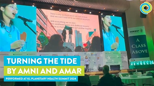 Two of our exceptional learners, Amni and Amar, performed an original song titled "Turning the Tide" to spread climate awareness at the KL Planetary Health Summit 2024. 🌱🎵 Kudos to Mr. David Spencer for nurturing their talents! #NexusWay #NexusCommunity #NexusLearners #NexusCares #NexusMusic | Nexus International School Malaysia