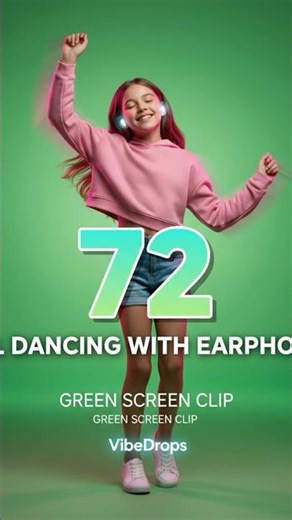 Dancing Girl 💃 (Green Screen Clip) | Free HD Video #greenscreen