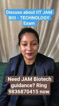 Discuss IIT JAM Biotechnology Exam Preparation Tips & Strategy | JAM 2026 #IITJAM #Biotech