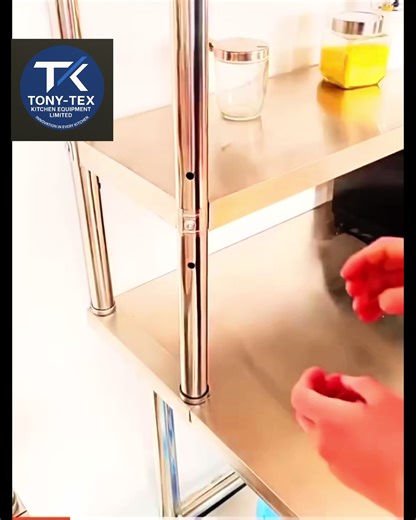 Upgrade your kitchen with our Stainless Steel Kitchen Work Table with Upper Shelf 🔥 Strong, durable, and perfect for restaurants, bakeries, fast food kitchens, and catering businesses. ✔ Heavy duty stainless steel ✔ Extra upper shelf for storage ✔ Easy to clean ✔ Perfect for commercial kitchens Available now at Tony-Tex Kitchen Equipment Limited 📍 Alaba International Market, Lagos 📞 09066789654