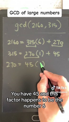GCD of Large Numbers Explained Using Euclidean Algorithm