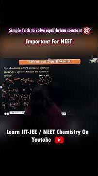 😎🎯Simple trick to solve equilibrium constant Questions | class 11 Chemistry #neet #class11chemistry