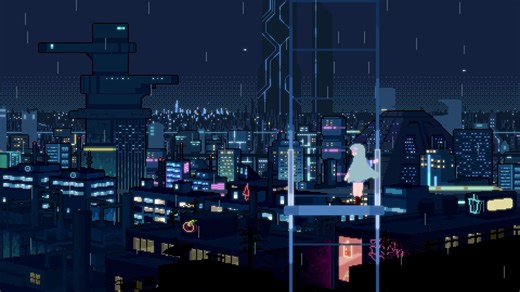 【像素动画】城市如星河，坠入无边夜幕 //Retrofuturism cut1