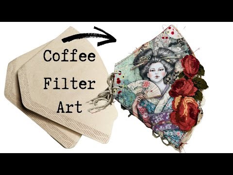 How to make a journal from coffee filter papers | Junk Journal DIY