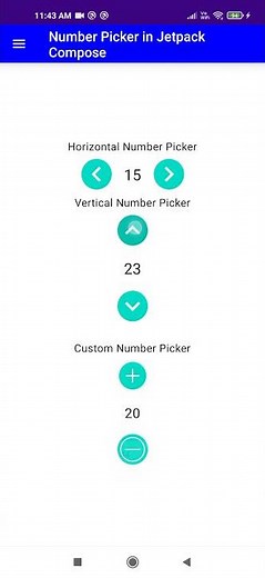 Jetpack compose number picker