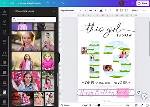 13th Birthday Photo Collage Poster TEMPLATE, This Girl is 13 Official Teenager, Birthday Welcome Sign, Number 13 Collage, Party Decor Ideas - Etsy