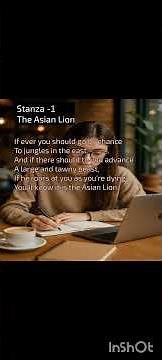 Stanza-1 # English # Class-10 th # How to tell wild animals