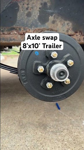 Axle swap replacement on utility trailer