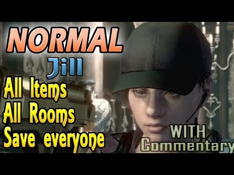 Resident Evil HD - NORMAL Every Nook & Cranny Save Everyone - Beginner's Route WITH COMMENTARY 1/5