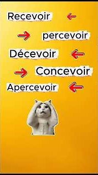 Ne confonds pas : concevoir vs percevoir vs décevoir ..!🧠