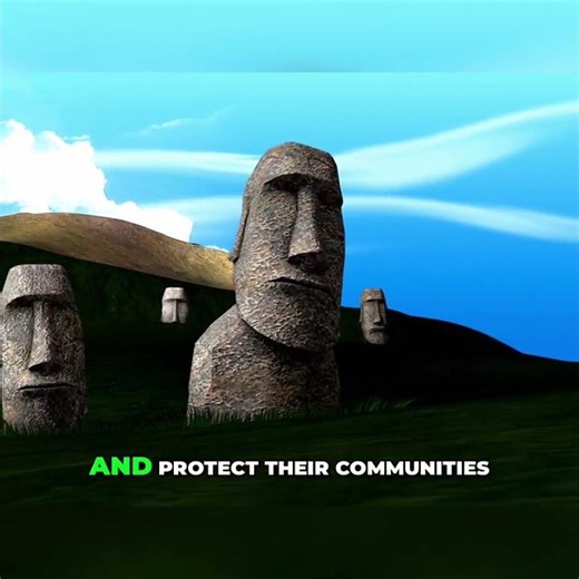 Moai Mystery: Ancestral Spirits or Clan Rivalry #moai #moaistatues #easterisland #shorts