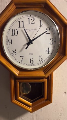 Vintage Style Sterling & Noble Wall Clock – Wood Pendulum Clock – Quartz Chime Movement – Refurbished Working Clock - Etsy