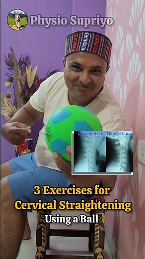 🚨 Fix Cervical Straightening with 3 Simple Exercises!🔥#cervical #painrelief #physiotherapy #mobility
