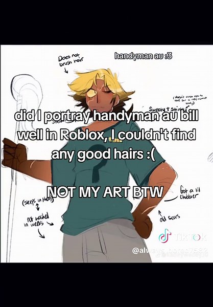 Handyman AU Bill Cosplay in Roblox