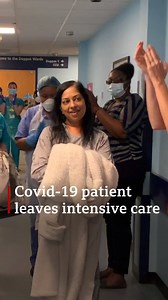 The first Covid-19 patient to be discharged from intensive care at Croydon University Hospital was applauded as she left. 👏💙 | BBC London