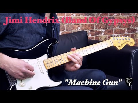 Jimi Hendrix (Band Of Gypsys) - "Machine Gun" (Excerpt) - Rock Blues Guitar Lesson (w/Tabs)