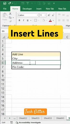 Insert Lines in Excel Charts & Sheets | Quick Excel Trick 🧠