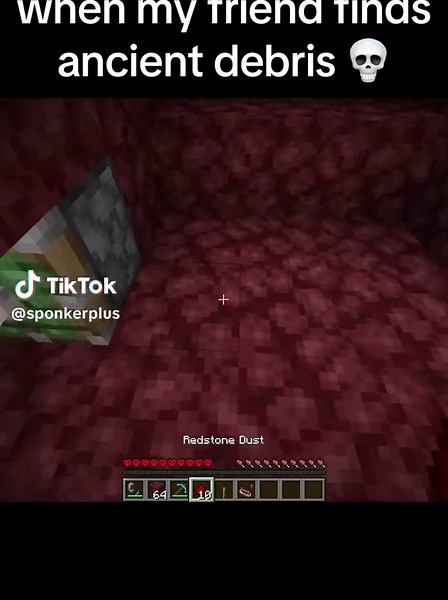 Ancient Debris Discovery in Minecraft Gameplay