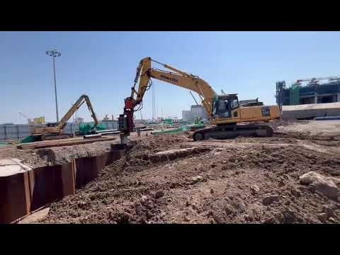 Z-Type Sheet Piling Installation in Dholera